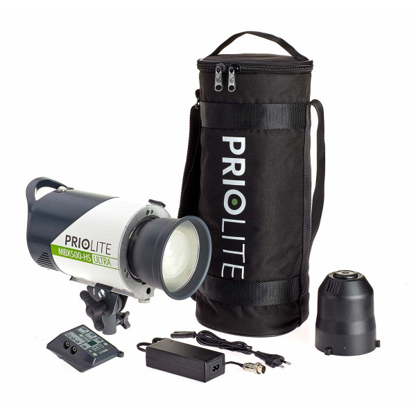  Priolite MBX 500 Hot Sync Ultra Kompaktblitzgerät ULTRA2GO Kit für Pentax