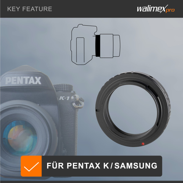 Walimex T2 Adapter auf Pentax K und Samsung GX