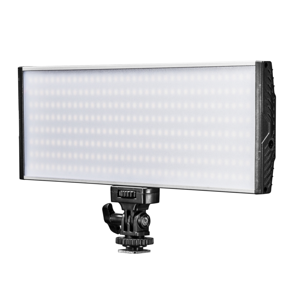ideal für Videos da flimmerfrei walimex pro LED Videoleuchte Bi-Color 144 LED 