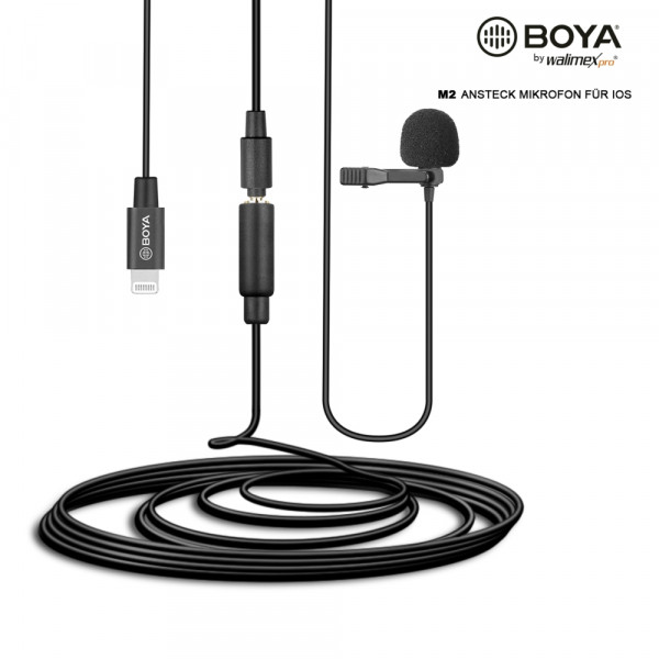 Walimex pro Boya M2 Ansteckmikrofon für iOS > 15% Code: DEAL15