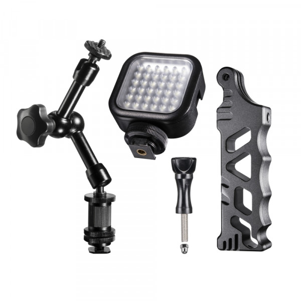 Mantona Steady LED 36 Set für GoPro