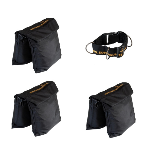 Sunbounce Sandsack Kit: 3 Sandsäcke (ungefüllt) und 1 Adapter