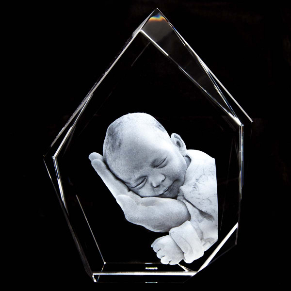 3D Laser Foto Eisberg XXL aus Viamant Glas