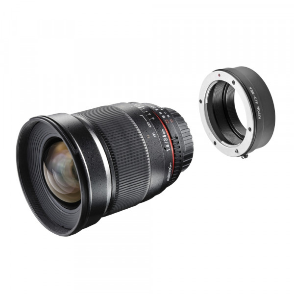 Walimex pro 24mm F1.4 mit Adapter Sony E Mount