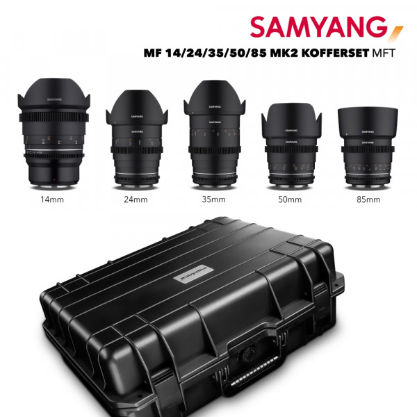 Samyang MF 14/24/35/50/85 MK2 VDSLR Koffer MFT ~ 10% Promo Code: SAMYANG10