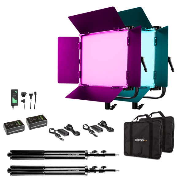 Walimex pro LED Rainbow 100 W Flächenleuchte Set 4