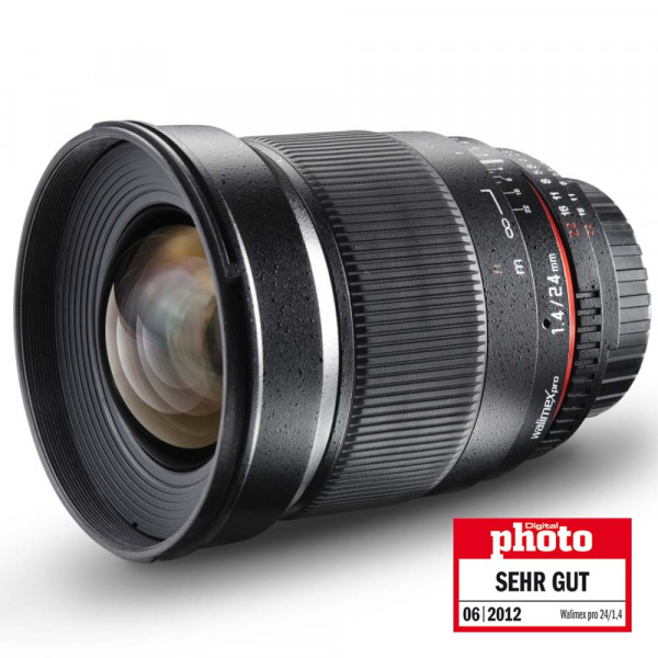 Walimex pro 24mm F1,4 DSLR Objektiv für Canon EF (Samyang)