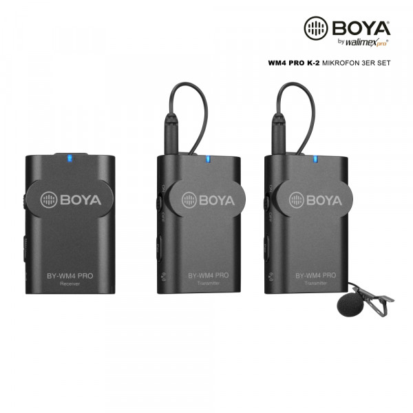 Walimex pro Boya WM4 Pro K-2 Mikrofon 3er Set