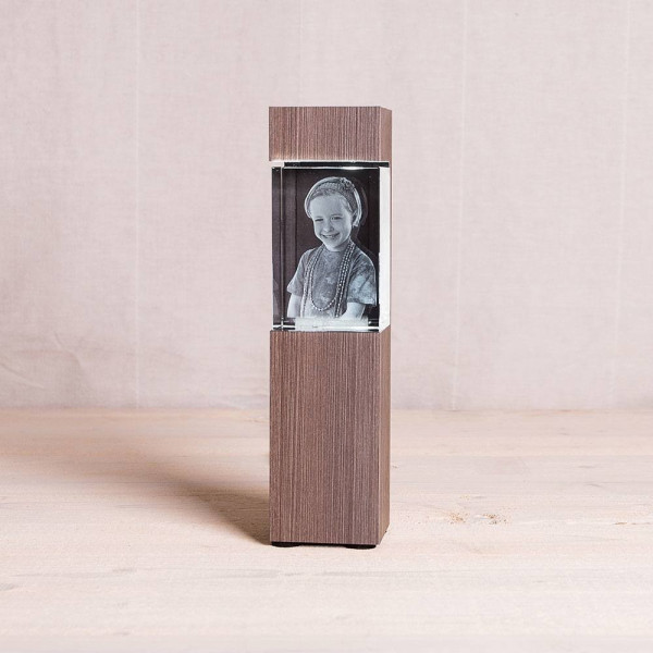 Leuchtstele für 3D Laser Viamantglas Kelo Hochformat Dekor Ceramic Wood