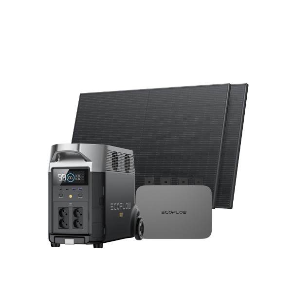 EcoFlow Bundle - Delta Pro + Mikrowechselrichter 600 Watt + 2x 400 Watt Rigid Solar Panel - Herbst