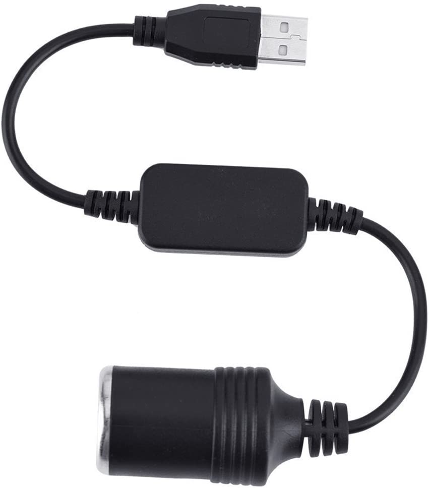 ⭐️ USB 5V zu 12V Auto Zigarettenanzünder Buchse Konverter Adapter Kabel ⭐️