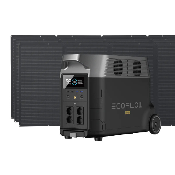 EcoFlow Bundle - DELTA Pro Portable Power Station 3600 Watt + 3x Solarmodul 400 Watt