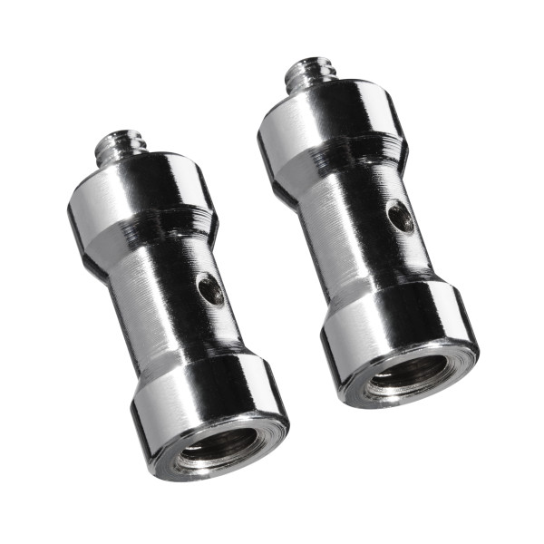 Walimex Set 2x Spigot 1/4- auf 3/8-Zoll-Gewinde