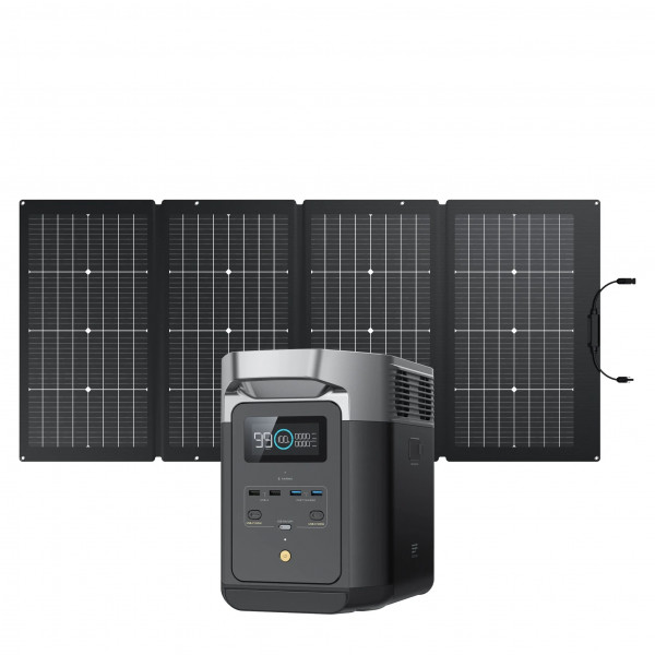EcoFlow DELTA 2 Bundle - 2.400 Watt / 1.024 Wh + 400 W Solarmodul