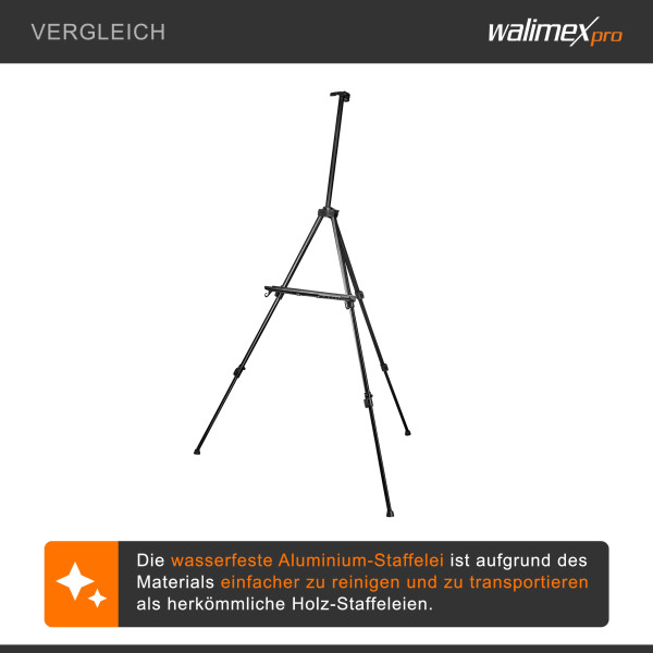 Walimex pro Aluminium Atelierstaffelei L 165 cm