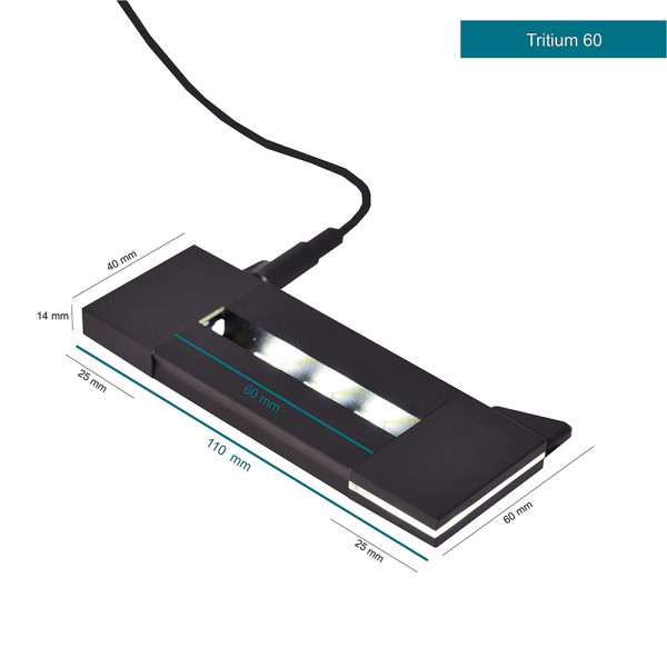 Beleuchtungselement Tritium 60 für 2D Prisma Hochformat S