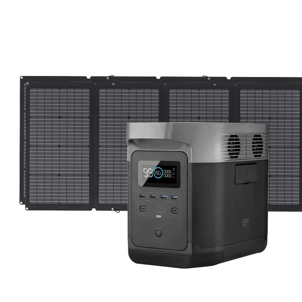 EcoFlow Bundle - DELTA Portable Power Station 1800 Watt + 2x 220 Watt bifaziale Solarmodul
