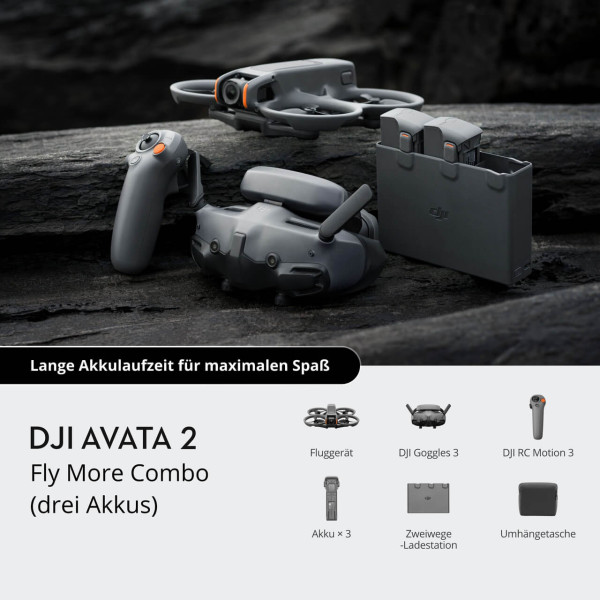 DJI Avata 2 - Fly More Combo mit 3 Akkus