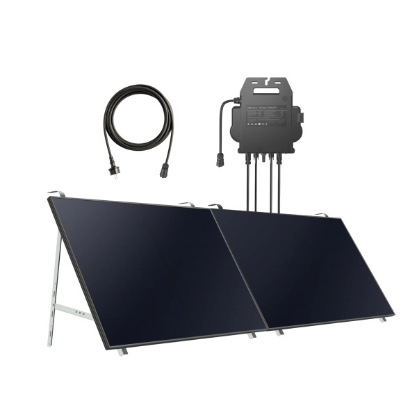 Anker SOLIX Balkonkraftwerk Kit - 2x RS50B Solarpanel 540W + Wechselrichter 600W / 800W + Balkohaken