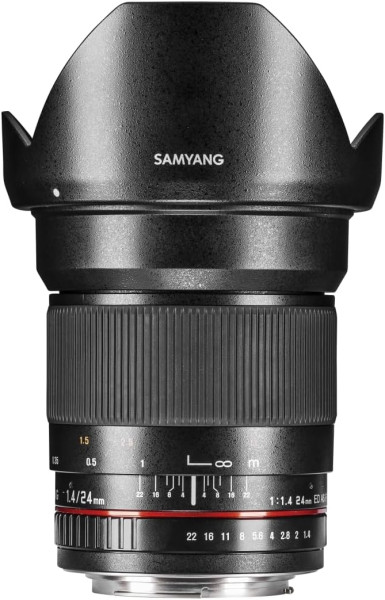 Samyang 24mm F1.4 MF für Canon EF - Weitwinkelobjektiv für Vollformat & APS-C * Walimex Pro