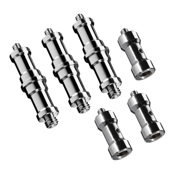 Walimex 3x Spigot 3/8" bis 1/4" + 3x 1/4" auf 3/8"