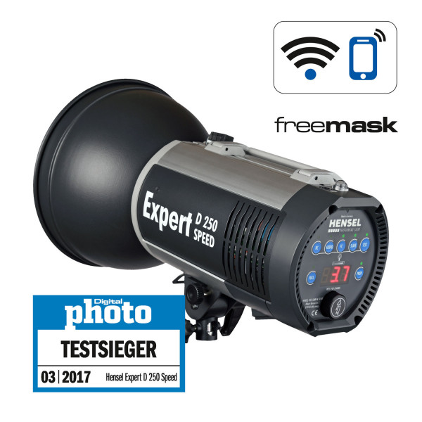 HENSEL Expert D 250 Speed Kompaktblitzgerät mit Free Mask und WiFi