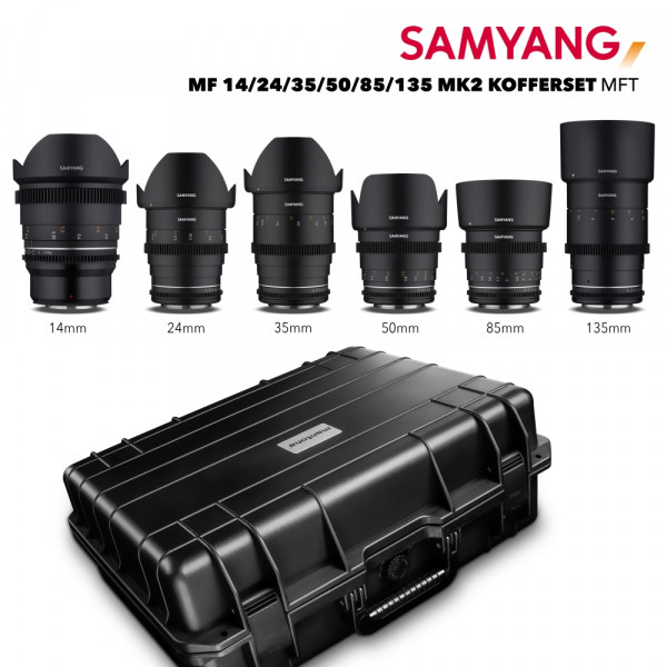 Samyang MF 14/24/35/50/85/135 MK2 Koffer MFT ~ 10% Promo Code: SAMYANG10