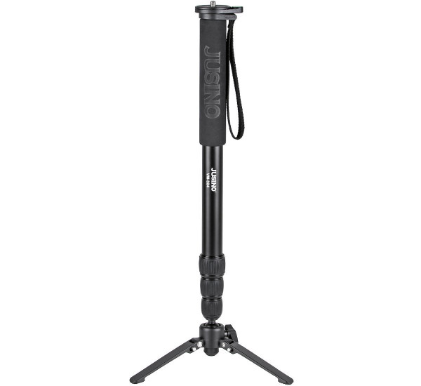 Jusino VM-324 Monopod / Einbeinstativ mit abnehmbarem Fuß 12kg Belastbarkeit, Schnelldrehverschlüsse