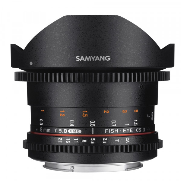 Samyang MF 8mm T3,8 Fisheye II Video APS-C Sony A