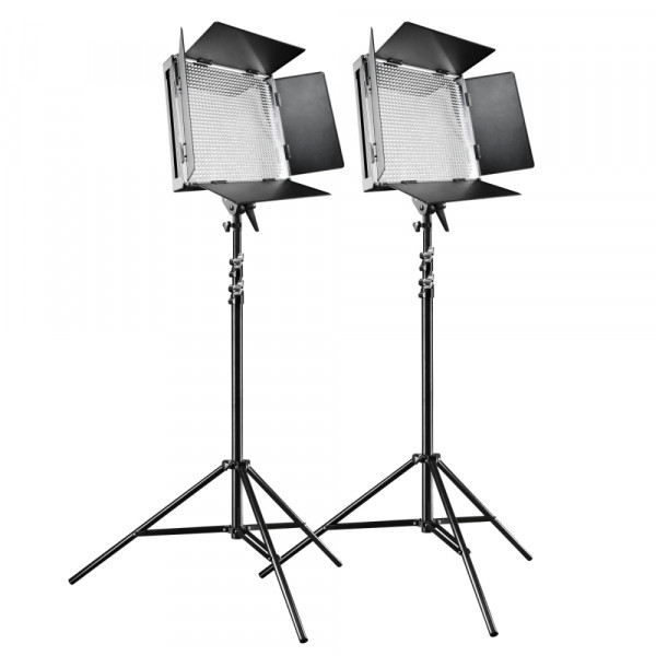 Walimex pro On Location Lightning Set Pro 1000 - 2x LED + 2x Lampenstativ > 15% Code: DEAL15