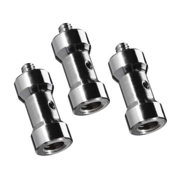 Walimex Set 3x Spigot 1/4- auf 3/8-Zoll-Gewinde