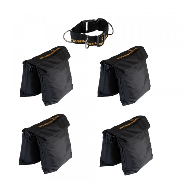 Sunbounce SANDSACK KIT: 4 Sandsäcke (ungefüllt) und 1 Adapter