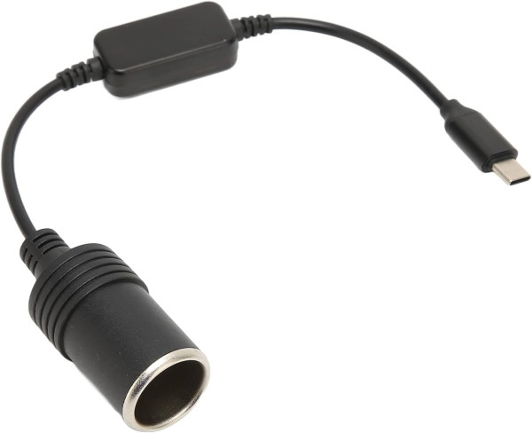 USB-C-Stecker auf 12-V-Zigarettenanzünder-Buchse / Konverter für KFZ