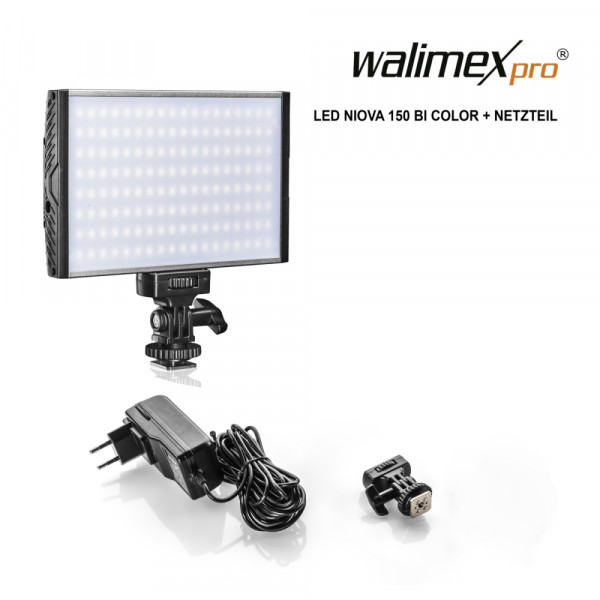 Walimex pro LED Niova 150 Bi Color 15W LED Leuchte plus Netzteil