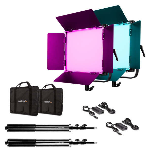 Walimex pro LED Rainbow 100 W Flächenleuchte Set 2
