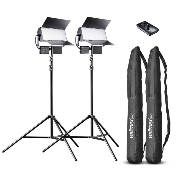 Walimex pro 2x LED Sirius 160 Daylight + 2x Stativ