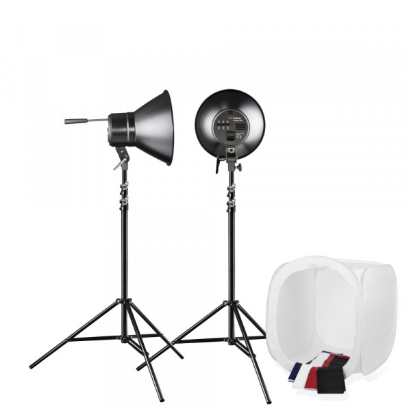 Walimex Studioset Daylight 600/600 2x Daylight 3x35W+ 2x Stativ + 1x Lichtwürfel