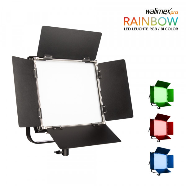 Walimex pro LED Rainbow 100W RGBWW Set 3 (3x Rainbow 100W, 3x Lampenstativ GN-806)