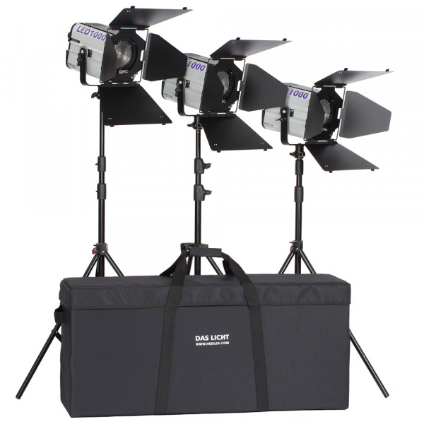 HEDLER Profilux LED 1000 Triple Kit (fokusierbar, dimmbar)