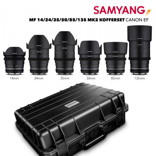 Samyang MF 14/24/35/50/85/135 MK2 Koffer Canon EF ~ 10% Promo Code: SAMYANG10