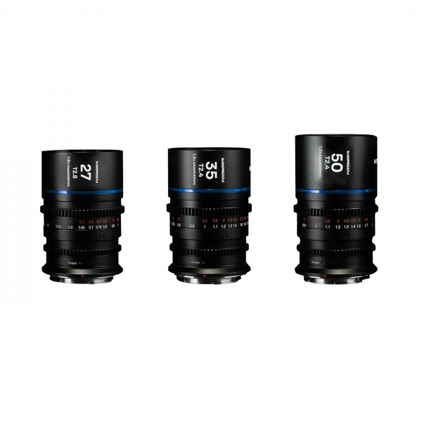 LAOWA Nanomorph S35 Prime 3er-Set blau L-Mount