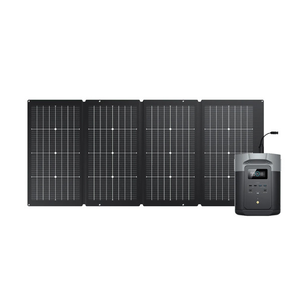 EcoFlow DELTA 2 MAX Powerstation 2048 Wh + 220 Watt Solarmodul